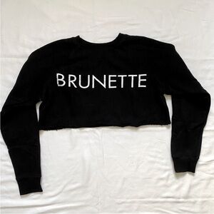 Brunette The Label Black Cropped Top